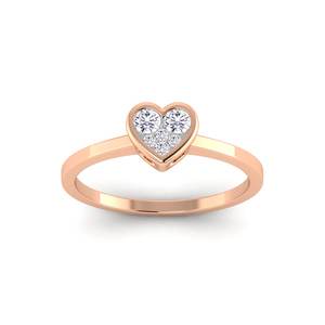 แหวนเพชรรูปหัวใจโรแมนติกสุดคลาสสิกทันสมัยทำจากทองชุบเงินสเตอร์ลิงสำหรับงานแต่งงานของขวัญงานหมั้น - Product Image 6