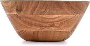 Grand bol en bois profond fait à la main Design en forme de cœur Bordure d'écorce d'arbre durable et naturelle pour les Offre Spéciale à salade familiales - Product Image 3