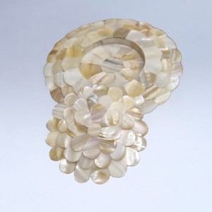 Espejos de concha de mar de nácar blanca del mejor vendedor indio con platillo combinado para decoración del hogar y regalos de Ramadán - Product Image 5