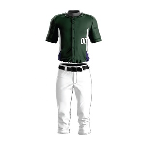 Uniforme de baseball d'été personnalisé de haute qualité, unisexe, adultes, nouveau design, taille plus, ensemble respirant, séchage rapide, 100% polyester, vente en gros - Product Image 1