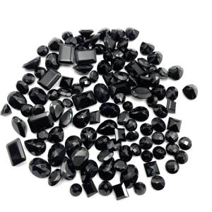 พลอยออนิกซ์สีดำแบบคละทรง ขนาด 30-32 ชิ้น ขนาด 3x5-10x14 มม. น้ำหนัก 101 กะรัต พลอยออนิกซ์สีดำธรรมชาติ รูปทรงและขนาดคละ สำหรับทำเครื่องประดับ - Product Image 2