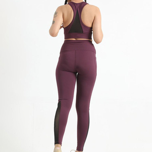 Fitness Yoga Set Nuevo diseño Ropa de gimnasio de secado rápido Conjuntos de yoga para mujeres Material de LICRA Logotipo personalizado Conjuntos de yoga OEM Personalizado - Product Image 2