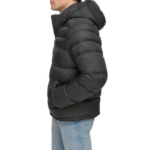 Solid Color Puffer Jacket Men's <b>Large</b> Size Waterproof Slim Fit 100% Polyester Zipper OEM Service Spring Autumn Winter Men Jacket - Product Image 5