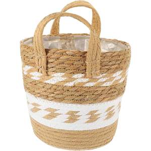 Indoor Decorative Seagrass Woven Planter <b>Basket</b> Flowerpot for Plant Display and Storage - Product Image 1