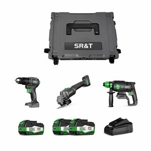 Ensemble perceuse et meuleuse d'angle sans fil sans balais 20V avec batterie au lithium, mallette de transport, pour métaux, OEM Sanzu, garantie 1 an - Product Image 1