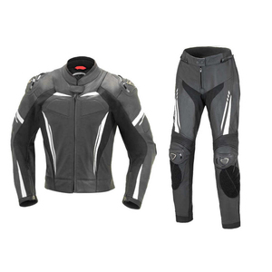 Custom Factory Wholesale Men's Leather Motorcycle Suit – 2-Piece CE Armored Cowhide Leather <b>Racing</b> <b>Jacket</b> and Pants Set - Product Image 6