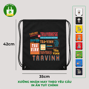Truong Gia <b>Drawstring</b> <b>Backpack</b> Canvas 35x42cm Waterproof Printed Casual Daily Use - Product Image 5