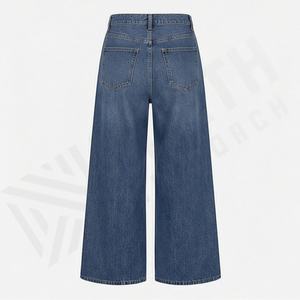 <b>Women's</b> Wide Leg Denim <b>Jeans</b> Pants Fashionable Design Zipper Fly Denim <b>Jeans</b> <b>For</b> <b>Women</b> Export Competitive Price Breathable - Product Image 2