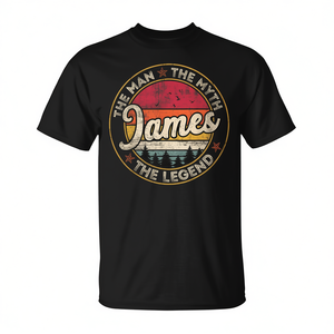 T-shirt personnalisé avec le nom de James, le homme, le mythe, la légende - Product Image 2