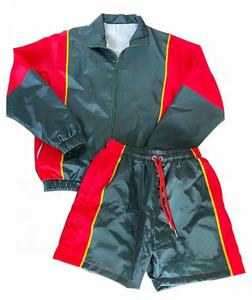 Ensemble coupe-vent d'été tricoté respirant avec sweat à capuche court et survêtement pour homme – Style urbain personnalisable pour l'entraînement - Product Image 4