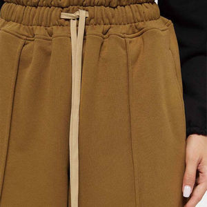 Pantalones de chándal de pierna ancha para mujer, 100% algodón, material de algodón 100%, transpirable, estampado de logotipo personalizado - Product Image 4