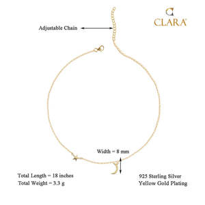 CLARA สร้อยคอเสน่ห์สไตล์มินิมอลอินเทรนด์ เงินแท้ 925 รูปดาวเรขาคณิต พร้อมตัวเลขสำหรับคนรัก สายโซ่ไทเทเนียม ชุบโรเดียม - Product Image 3