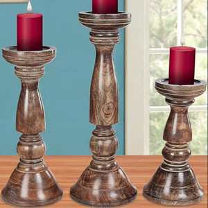 เชิงเทียนไม้ทำมือสุดหรูทันสมัย เป็นมิตรกับสิ่งแวดล้อม ปรับแต่งได้ เหมาะสำหรับตกแต่งบ้าน วันคริสต์มาส และวันวาเลนไทน์ - Product Image 1