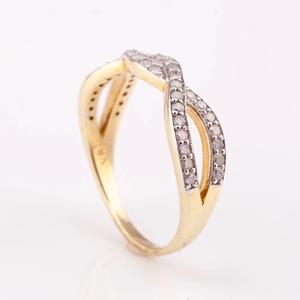 Anillo de cristal trenzado mínimo 925 de plata chapada en oro de 14 quilates superventas OEM disponible de alta calidad hecho en Tailandia - Product Image 4