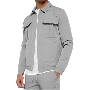 Men's Color Blocking Hooded Tracksuit Set Black Gray Full Sleeve Casual Sportswear with Drawstring Pants and Side Pockets - Product Image 5