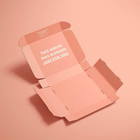 Emballage cadeau de lingerie de nuit rose personnalisé pour vêtements de détail Boîte postale Emballage de vêtements Boîtes en papier avec papier de soie