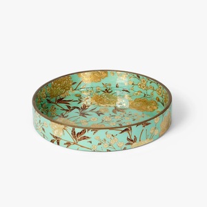 Plateau de service en bois européen fait main de qualité supérieure, écologique, avec motif floral en résine, idéal pour les cadeaux de mariage et de fête (vente en gros) - Product Image 4