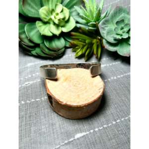 Navajo Handmade Drunzy & Sterling <b>Silver</b> <b>Cuff</b> <b>Bracelet</b> Cultural Collectible Jewelry - Product Image 4