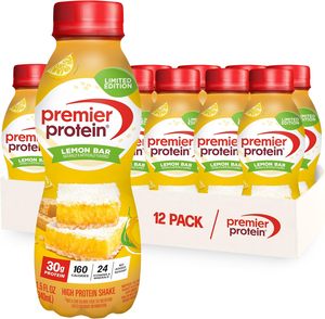 Premier Protein Shake, LIMITED EDITION Lemon <b>Bar</b>, 30g Protein, 11.5 fl oz, 12 Pack - Product Image 1