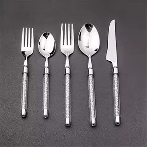 Ensemble de couverts en acier inoxydable avec poignée en bois, style luxueux, cadeau de vaisselle - Product Image 3