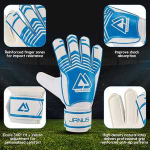 Gants de football professionnels personnalisés de haute qualité pour gardiens de but Contact allemand caoutchouc Latex souple matériel extérieur en gros - Product Image 3