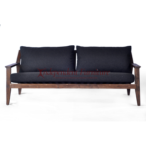 Modern Minimalist Rustic Brown Teak <b>Outdoor</b> <b>Sofa</b> with Sunproof Cushion for Home Living and Hotel Patio Use - Product Image 4