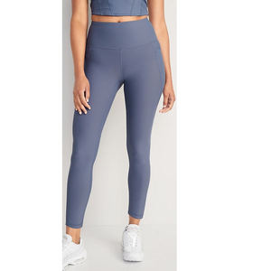 Top Selling Women's Gym Workout <b>Leggings</b> High Quality Spandex/Nylon Elastic Waist Adult Size Comfortable Breathable Knitted - Product Image 1