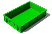Caisses en plastique de qualité alimentaire bleu HDPE de haute qualité 600x400x260 taille personnalisée ISO 9001:2015 boîtes de stockage certifiées pour