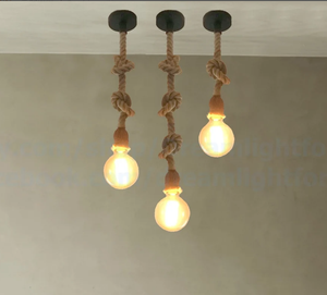 Suspension nautique Lampe à corde suspendue Support fait main Lampe de haute qualité - Product Image 1