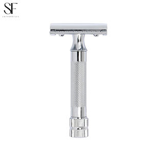 Maquinilla de afeitar de seguridad recta con cuchilla de doble filo de acero inoxidable alemana - Product Image 3