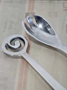 Pure And Polished Stainless Steel <b>Salad</b> Tools <b>Salad</b> <b>Server</b> With Designer Handles For Household Restaurants Hotel And Resort - Product Image 3