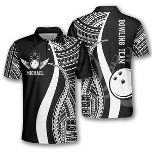 Chemise de bowling personnalisée de haute qualité avec sublimation intégrale, vêtements d'équipe unisexes, tissu extensible respirant pour les tournois - Product Image 1