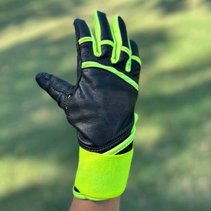 Gants de frappeur de softball en cuir personnalisés légers cool à la mode pour jeunes et adultes Gants en cuir de haute qualité - Product Image 1