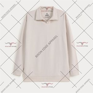 Chemise à manches longues en polyester tricoté pour homme, marque Bison Edge Apparel, avec poche et logo personnalisé sur le devant, style décontracté, service OEM - Product Image 6