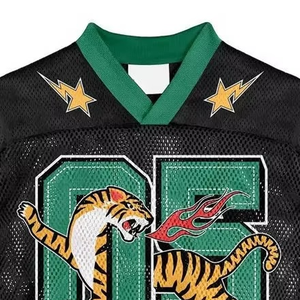 American <b>Retro</b> Football Practice Jersey for Men and Women Vintage Mesh Football Top with Short Sleeves for Training Wear - Product Image 3