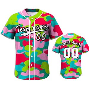 ชุดกีฬาแขนสั้นที่ใช้งานได้ชุดทีมซอฟต์บอลแนวสตรีทเบสบอลชุดเสื้อผ้าเจอร์ซีย์ทีมชุดหมายเลขชื่อทีม - Product Image 5