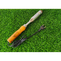 Écorneur électrique réutilisable à tête en cuivre, manche en bois, instrument vétérinaire pour le bétail, écorneur de bovins, certifié ISO-13485