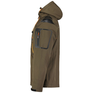 Nueva ropa deportiva transpirable con capucha, chaqueta Softshell de ajuste relajado para hombres, chaqueta elegante con cremallera de alta calidad con logotipo personalizado - Product Image 4