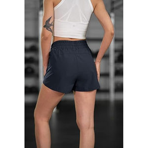 Pantalones cortos de gimnasio con logotipo personalizado para mujer, pantalones cortos de algodón y forro polar con cordón, pantalones cortos informales de alta calidad para mujer - Product Image 3