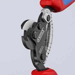 กรรไกรตัดลวดสลิงแรงสูง Knipex พร้อมด้ามจับหลายชิ้นส่วนเคลือบเงาสำหรับลวดสลิง - Product Image 5