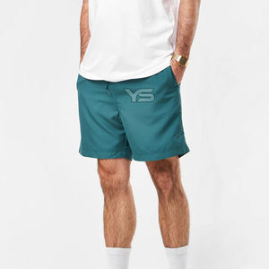 Short en coton décontracté pour hommes, respirant, chaud, motif solide, taille moyenne, fermeture à cordon de serrage, service OEM disponible, tissage non tissé - Product Image 1