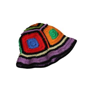 Crochet Handmade Casual Summer Beach <b>Hat</b> Breathable Fashion Custom Bucket <b>Hats</b> for Women - Product Image 5