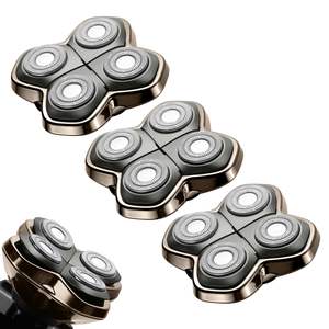 Paquete de 3 cabezales de repuesto para afeitadora eléctrica, diseño rotatorio de triple cuchilla, a prueba de agua, lavables, para uso en rostro y cuerpo, para RV - Product Image 1