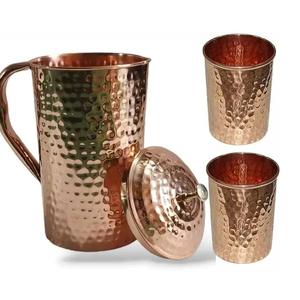 Jarra de agua de cobre moderna ecológica hecha a mano con el mejor diseño, perilla de lujo, venta directa de fábrica, hoteles, restaurantes, tetera/tetera - Product Image 4