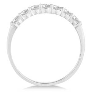 Anillo de Compromiso con Siete Diamantes en Oro Blanco de 14k, Anillo de Diamantes de 0.50ct - Product Image 2