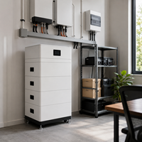 Batterie LiFePO4 empilable 5 kWh 51,2 V |   Système de stockage d'énergie solaire mobile modulaire avec BMS pour usage résidentiel
