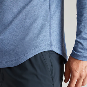 T-shirt à manches longues en coton personnalisé pour homme, uni, coupe ajustée, fabriqué par Fitness Concepts - Product Image 3