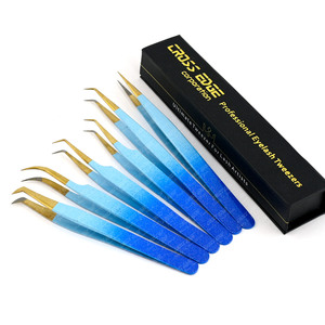 Nouvelle pince à épiler à bout pointu en fibre droite extensions de cils pince à épiler d'isolation Lash Tech 45 pince à épiler à 90 degrés Nano Grip - Product Image 4