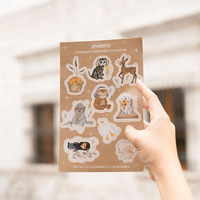 Personnalisé coréen Kawaii mignon Washi Journal Scrapbook impression A4 clair Transparent baiser coupe feuille Kraft mensuel or planificateur autocollants
