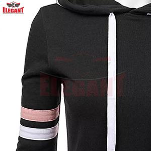 เสื้อฮู้ดดี้สปอร์ตผู้หญิง ดีไซน์หรูหรา สีพื้น ผ้าผสมขนสัตว์/ฝ้าย สำหรับฤดูหนาว ระบายอากาศด้านหน้า แห้งเร็ว - Product Image 4